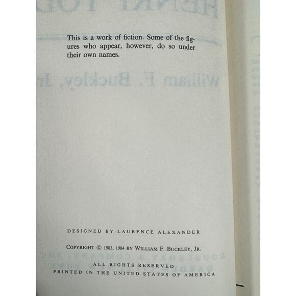 The Story of Henri Tod by William F. Buckley Jr (Hardcover) - Picture 7 of 7